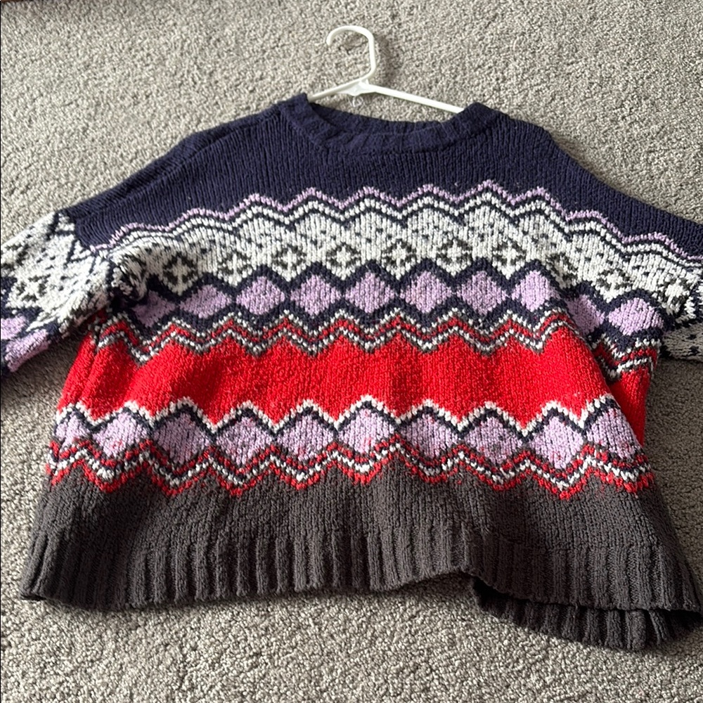 Colorful Patterned Women's Sweater Aerie
